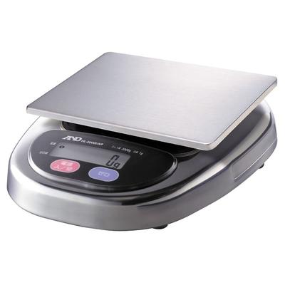 A&D HL-3000LWP Dustproof/Waterproof Digital Scale, 3000g Capacity, 1g Resolution