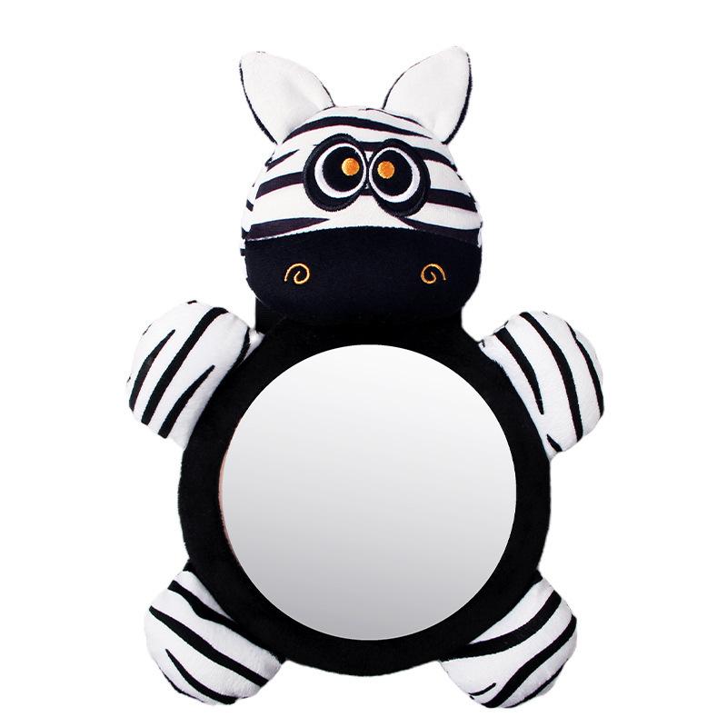 Baby Mirror Toys Multi-Function High Contrast Black and White Baby Toy Infant Soft Mirror Tummy Time Easy To Install Infant Toys