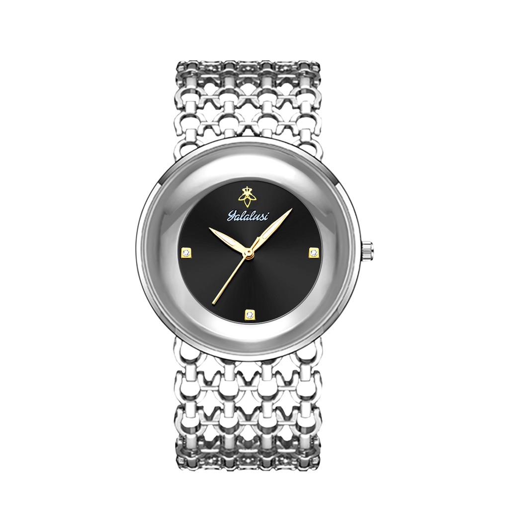 YaLaLuSi Men Women Round Wrist Watch, Fashion Waterproof Sports Quartz Clock, Hollow Alloy Strap Multi Shades Free Shipping