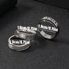Stainless Steel Jewelry Creative Design Corroded Roman Font Star and Moon Ring Titanium Steel Ring Three-piece Set