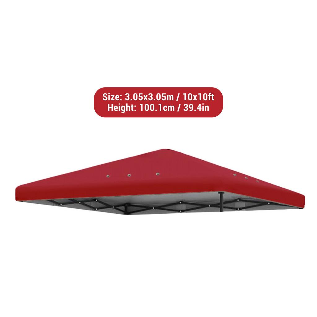 10x10ft Canopy Replacement Top with Air Vent For Straight Leg Canopy Frame Water Resistant Automatic Canopy Tent Top Cover