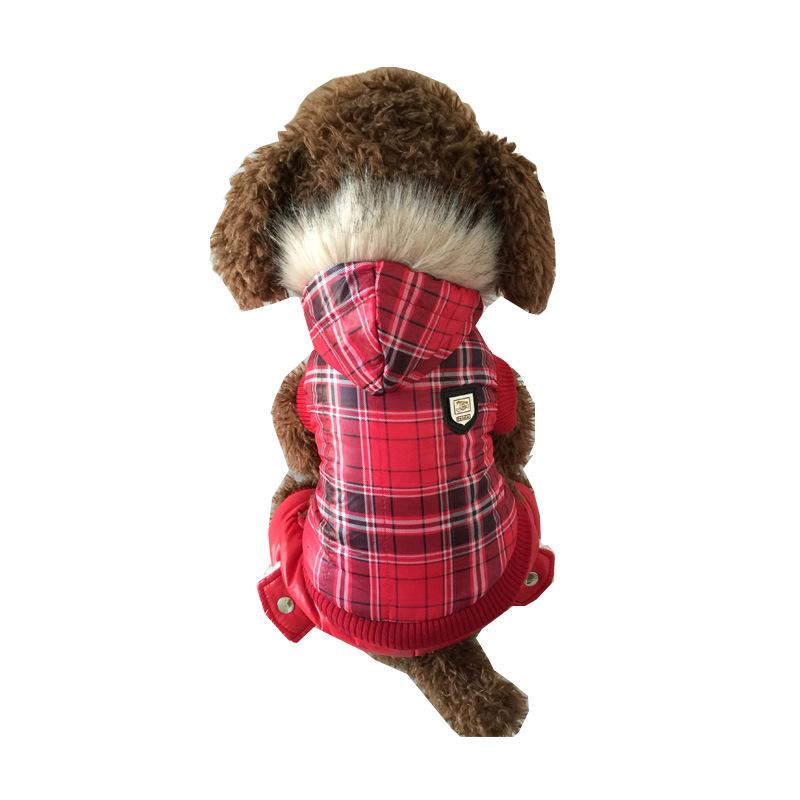 Pet Clothing, Small Dog Winter Clothes, Checked Cotton Clothes, Dog Clothing, Pet Clothes