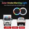 Solar-Blitzwarnleuchte, Kabellose LED-Warnblinklicht für LKW, Außenbereich