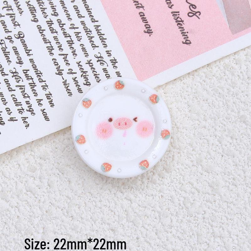 Handmade Pink Pig Resin Accessories: DIY Shoe Buckle, Hairpin, Jewelry Material