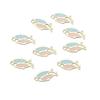10pcs/bag Mixed Shape Fish Poker Pendants Enamel Metal Necklace Bracelet Connector For DIY Jewelry Making Supplies Accessories