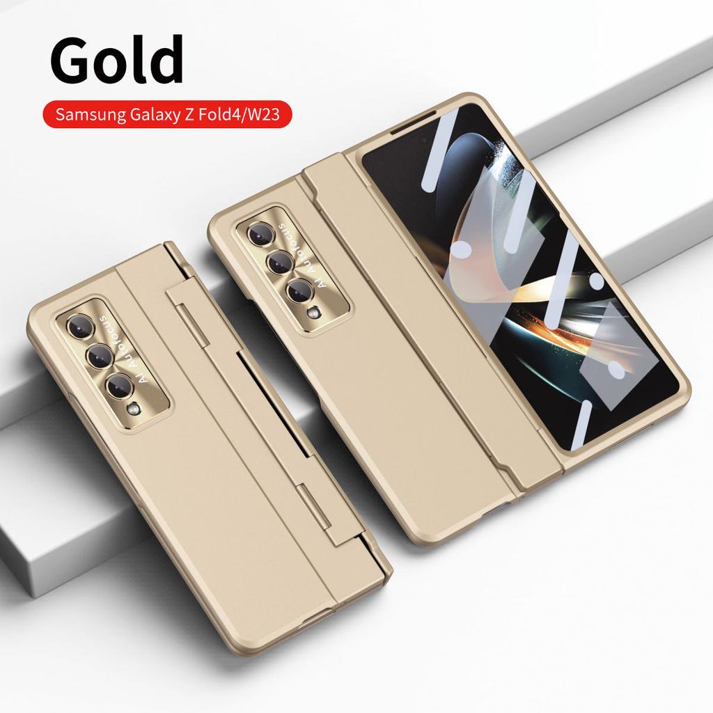 Applicable To Samsung Z Fold1 Mobile Phone Case Flat Hinge Metal Lens Case Film Integrated Fold1 Anti-drop Protective Case