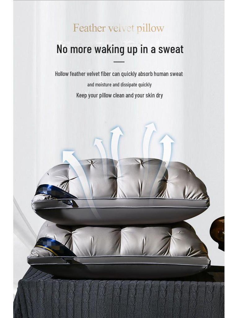 Five-Star Hotel Pillow: Supportive and Non-Collapsible, Ideal for Deep Sleep and Cervical Protection In Homes or Dorms.