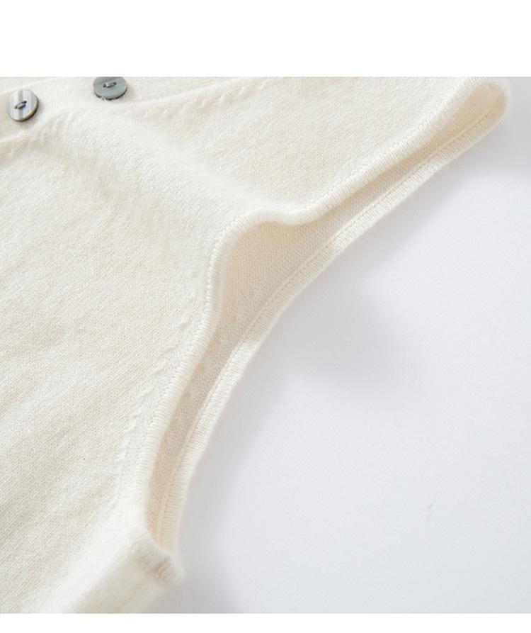 2025 Autumn/Winter French V-neck Sleeveless Slimming Cashmere Knit Vest