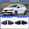 Для Renault Clio MK4 4 шт. ABS-пластик накладки на зеркала заднего вида в стиле "крыло летучей мыши" глянцевый черный автомобильные аксессуары