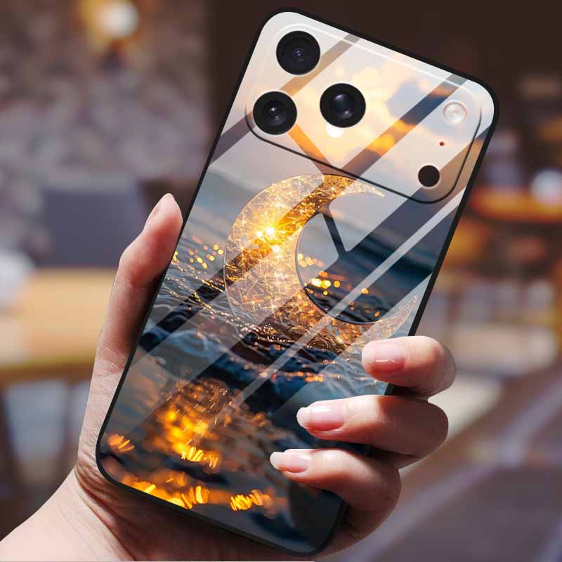 Phone Case for Iphone 17 Pro Max Iphone17 Air Tempered Glass Hard Back Cover Bumper 17pro Funda Cartoon Anime Fashion Pattern