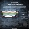 60% Wired Gaming Mechanical Keyboard RGB Backlit Ultra Compact Mini Layout for PC/Mac Gamers And Typists Easy Travel Design