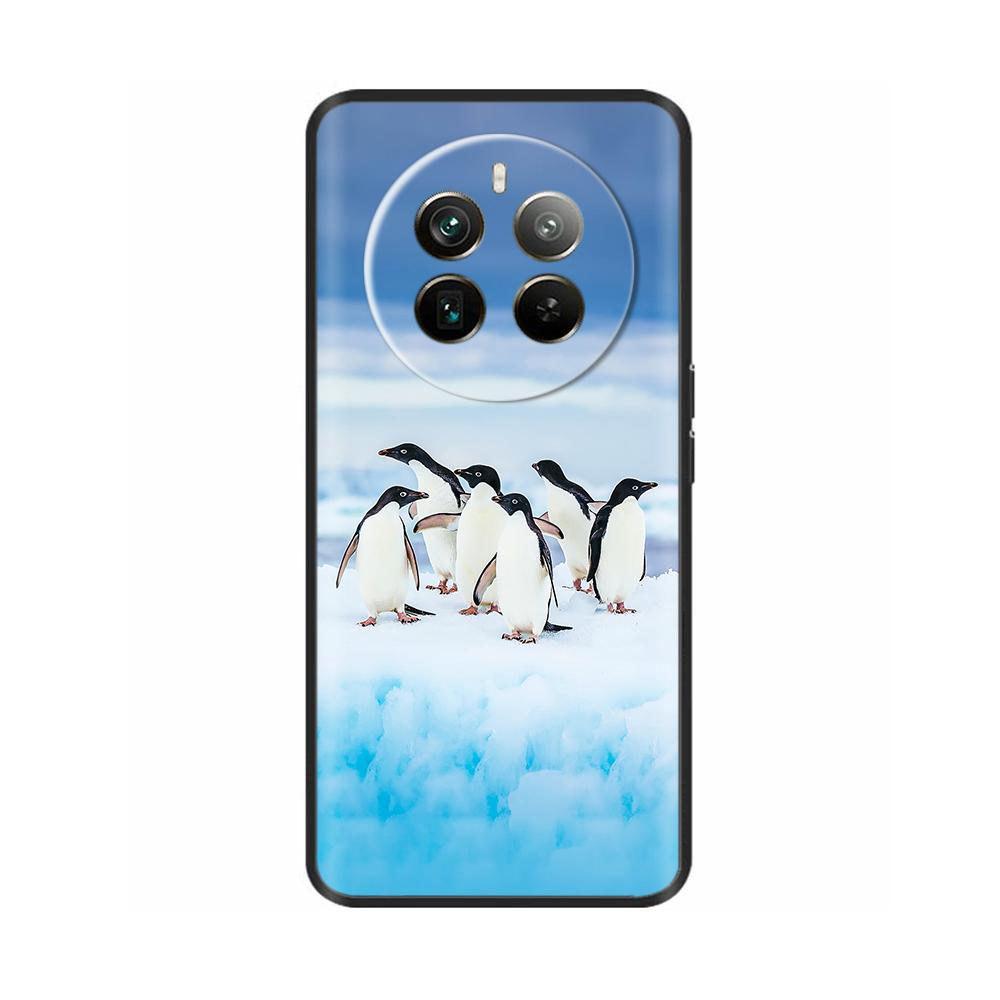 Silicone Phone Case for Realme 12 Pro Plus Soft Black Back Cover for Realme 12 Pro + Realme12 Funda Protective Shell Cases Coque