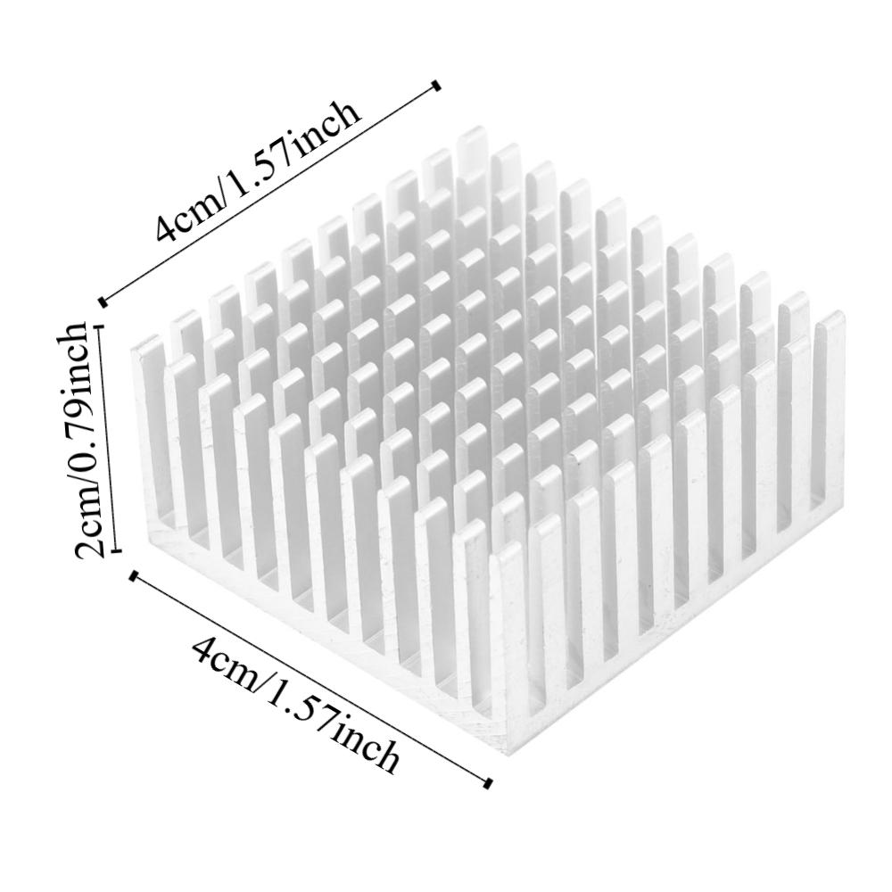 5Pcs Aluminum Aluminum Heatsink Silver/Black Radiator Heat Sink Printed Circuit Board