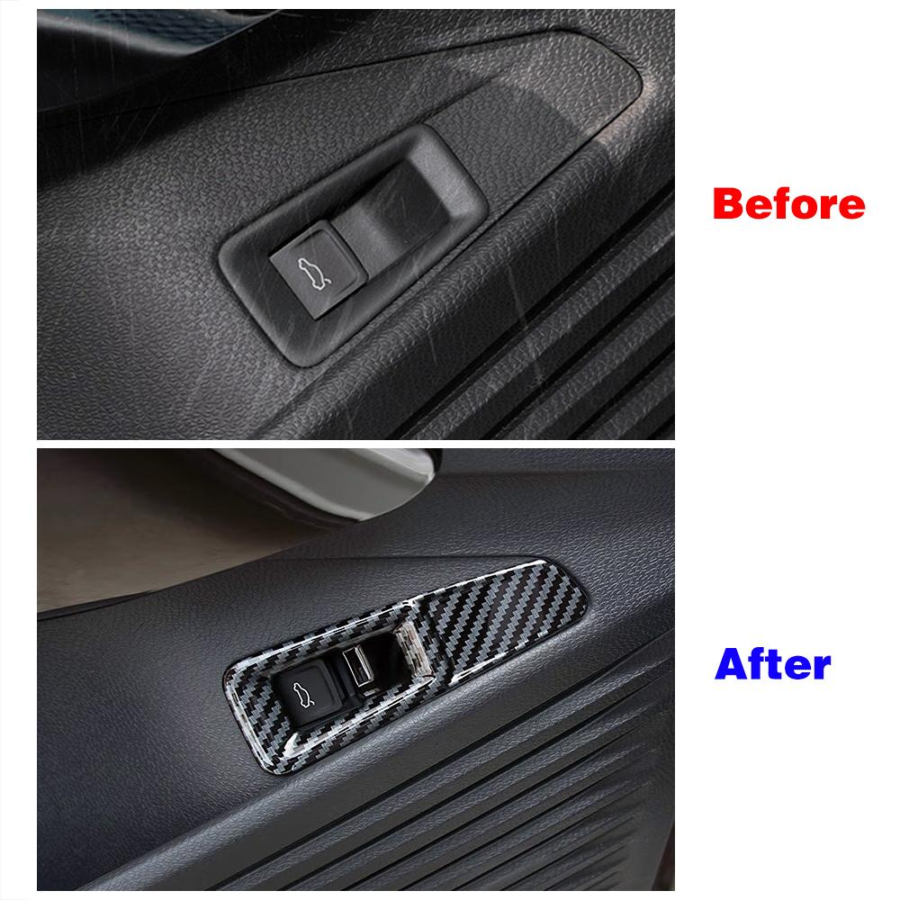 Για Volkswagen VW ID.4 ID4 2024 2024 2024 Αυτοκίνητο Κεντρική Κονσόλα Πορτ Μπαγκάζ Πίσω Πόρτας Κουμπί Διακόπτη Κάλυμμα Πλαισίου Διακοσμητικό Αυτοκόλλητο Διακόσμηση