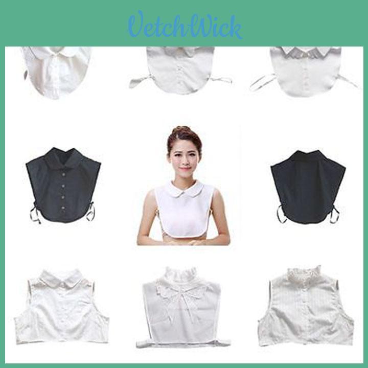 Polyester Detachable Collar Square Neck Unisex Plus Size Smartcasual Layering Accessory