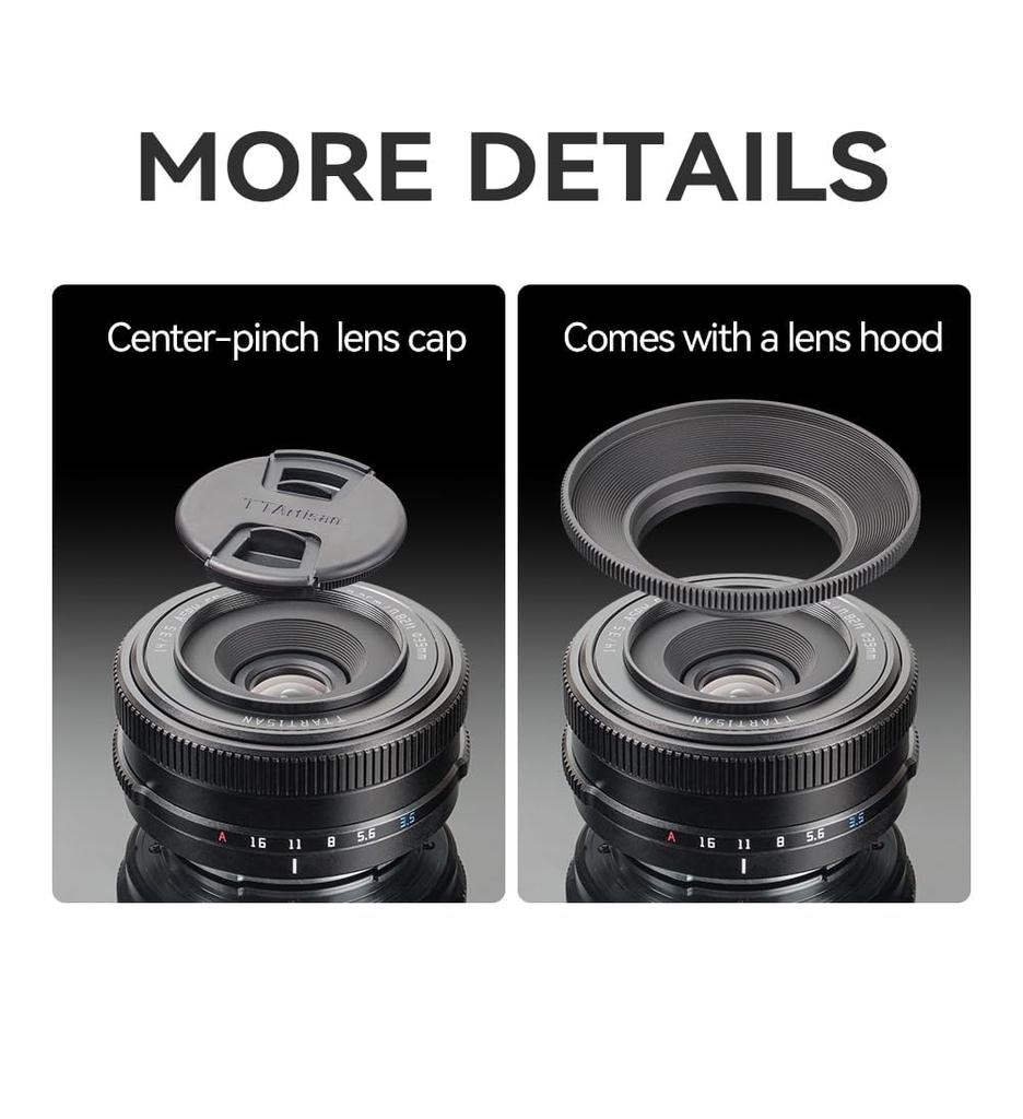 TTArtisan AF 14mm Pancake Fixed Focal Compatible with Mirrorless Master Craftsman Optics F3.5 Lens, Wide-Angle Lens, X-Mount, APS-C, Autofocus,