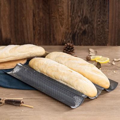New Nonstick Baguette Baking Tray Waves 2/4 Grooves Baguette Mold French Bread Toast Bakeware French Bread Baking Pan