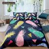 Fruit 3D Pineapple Fruit Pattern Duvet Cover Set King Queen Size Bedding Sets With Pillowcase For Boy Girl Polyester Bedding Set
