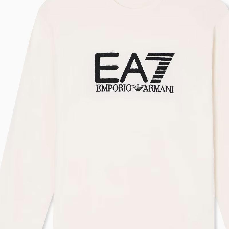 Emporio Armani EA7 Cotton Plain Knit Logo Crew Neck Short Sleeve T-Shirt Men Tops 7M000900-AF10373-M1166