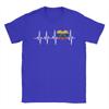 Unisex s TShirts Venezuela Flag Heartbeat Venezuelan Lovers Support Pure Cotton Tee Shirt Short Sleeve T Shirts Crewneck Clothing