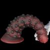 Extra Large Anal Plug with Ribbed Spines & Octopus Beads - Medical Grade Silicone Adult Toy for Men Women