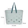 2pcs Portable Storage Basket Shower Tote Heart Shaped Hollow with Handle Organizer Bin Bathroom Pantry Kitchen Storage Box