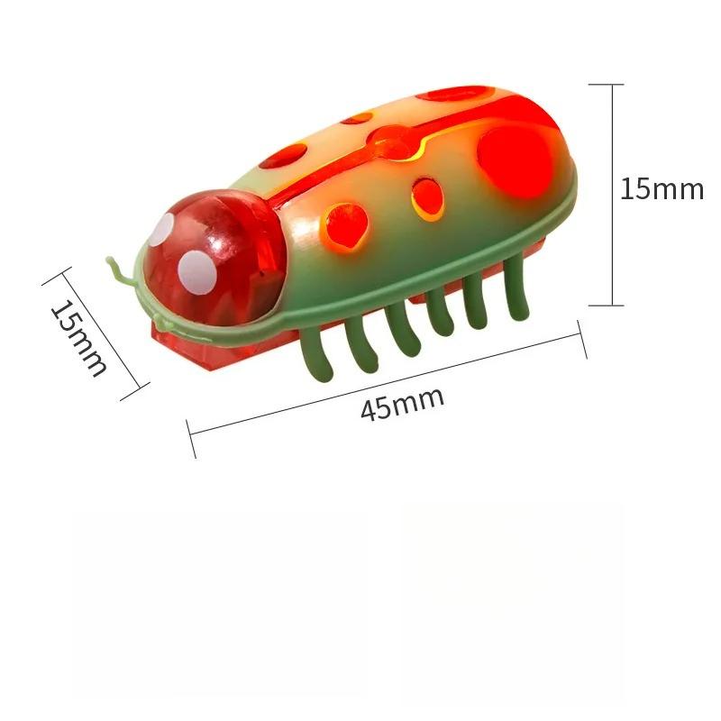 Funny Electric Bugs Cat Toy Automatic Escape Mini Robot Bug Vibration Insect Toys for Cats Battery Operated Cockroach Ladybug