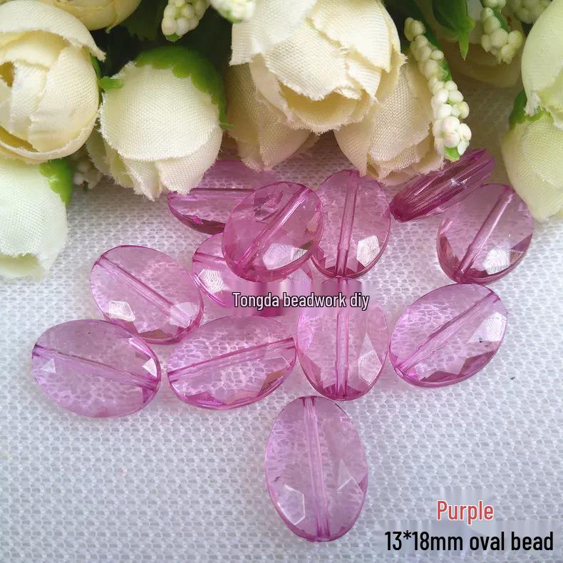 DIY Handmade Beading Kit: Transparent Acrylic Oval Beads for Jewelry, Curtain, Partition, and Accessories