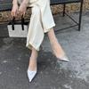 Low-heeled Sandals, New Fashion Bag Head, Thin-heeled Sandals, Women's Pointed Back Empty Shallow Mouth Women's Shoes