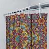 Energetic Blue Red Yellow Shower Curtain Decorative Pattern Bathroom Liner With Grommets (60X72) Flower Shower Curtain Waterproo