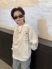 Wood Sheep Spring 2025 Kids' Wide-Leg Jeans with Ripped Hems - Trendy for Boys and Girls