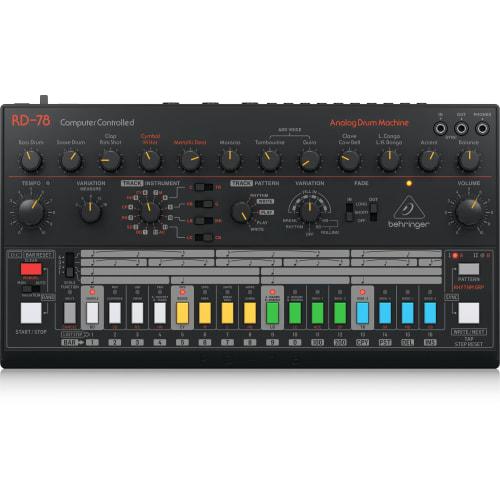 Behringer RD-78 Analog Drum Machine: Featuring 15 Drum Sounds, 34 Iconic Rhythm Presets, and a 16-step Sequencer