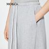 MO&Co. Women's High-Waist Straight Leg Cotton Pants