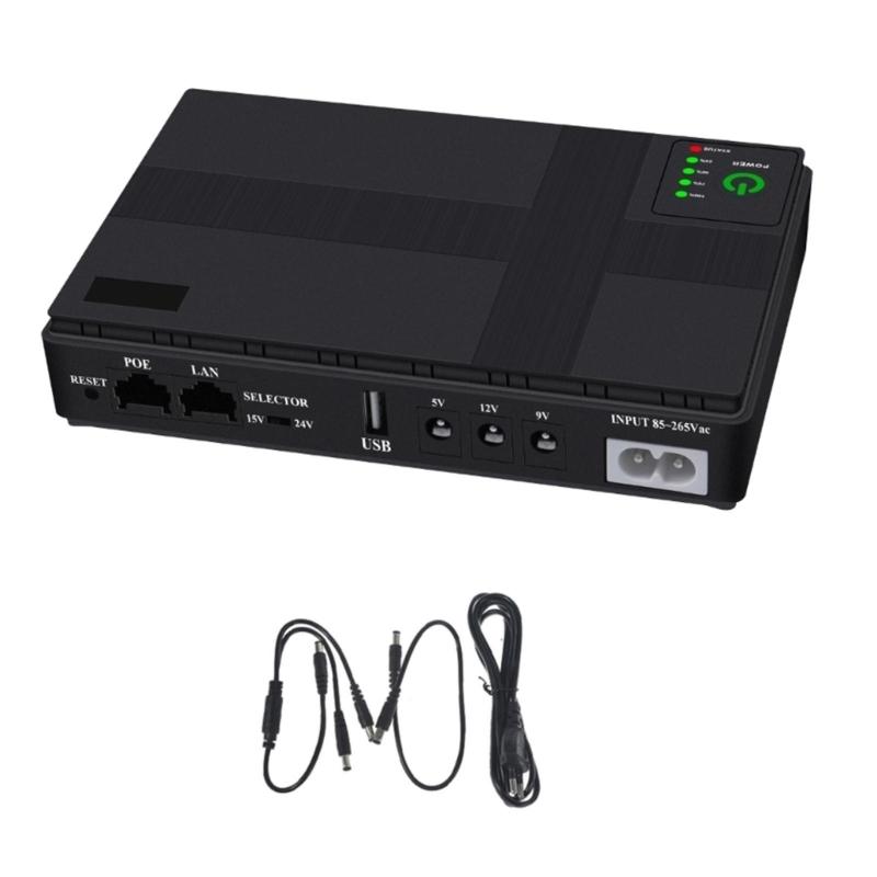 8800mAh/10400mAh Uninterruptible Power Supply DC 5V 9V 12V UPS Power Supply For Wifi Router Security Camera