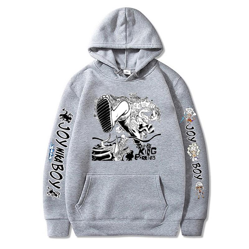 One Piece Luffy Five-Speed Print Long Sleeve Hoodie