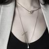 DE NOBLE THE LABEL BLUE & PEARL DELICATE LONG Necklace
