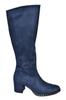 Women Modern Stylish Fashion Boots Boots Faux Leather Suede Navy Blue Boots