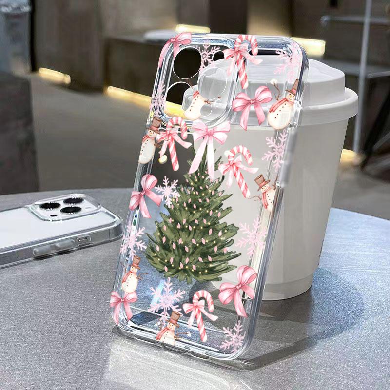 Christmas Tree Letter Snowflake Design Case For iPhone 17 Pro Max Cases iPhone 16 15 14 13 12 11 XS X XR 16E Air Cover