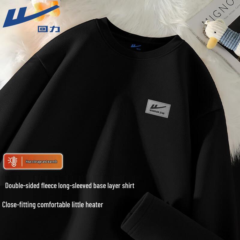 Warrior Unisex Winter Thermal Double Fleece Long Sleeve T-Shirt 4XL