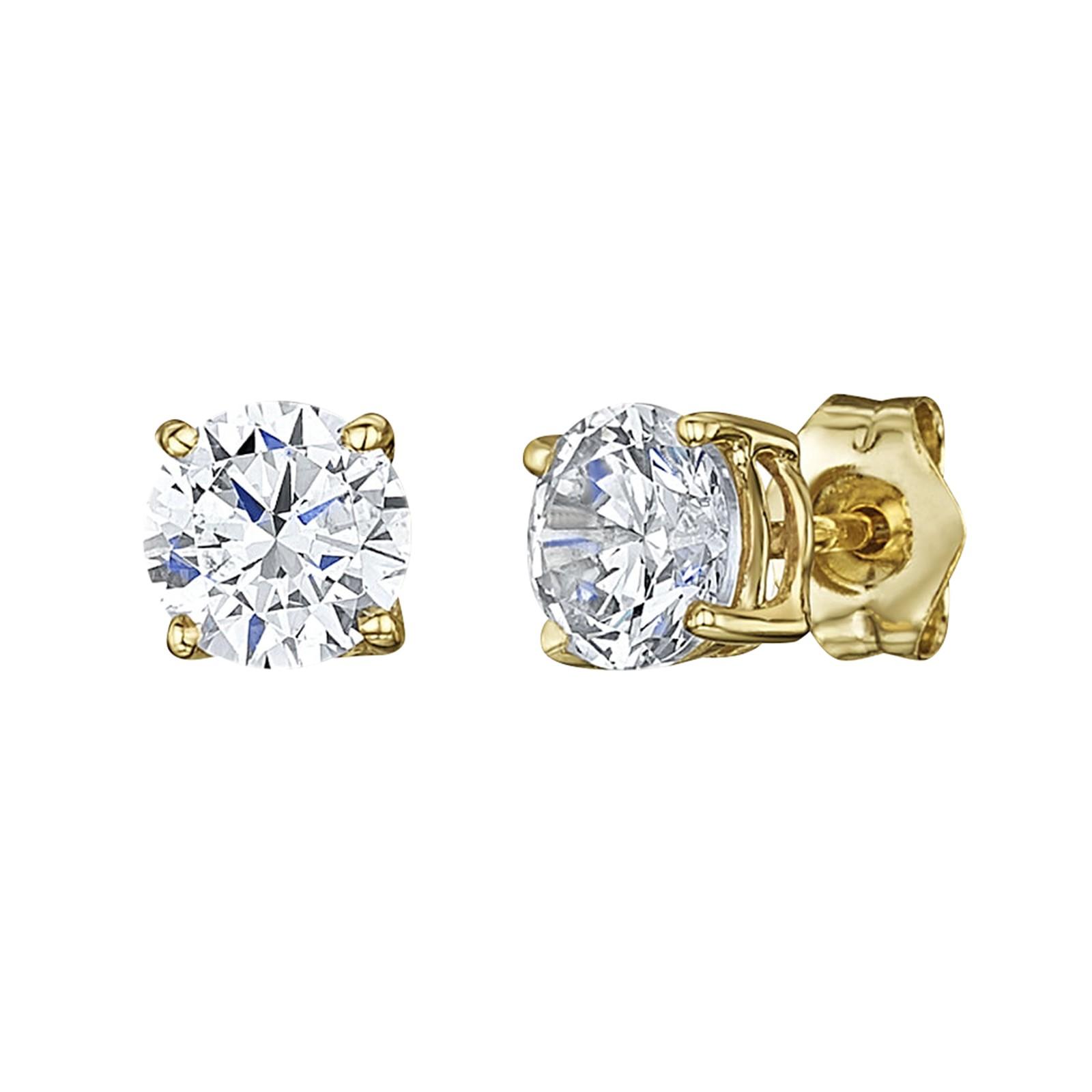 Zircon Earrings With Four Claws Earrings One Size
