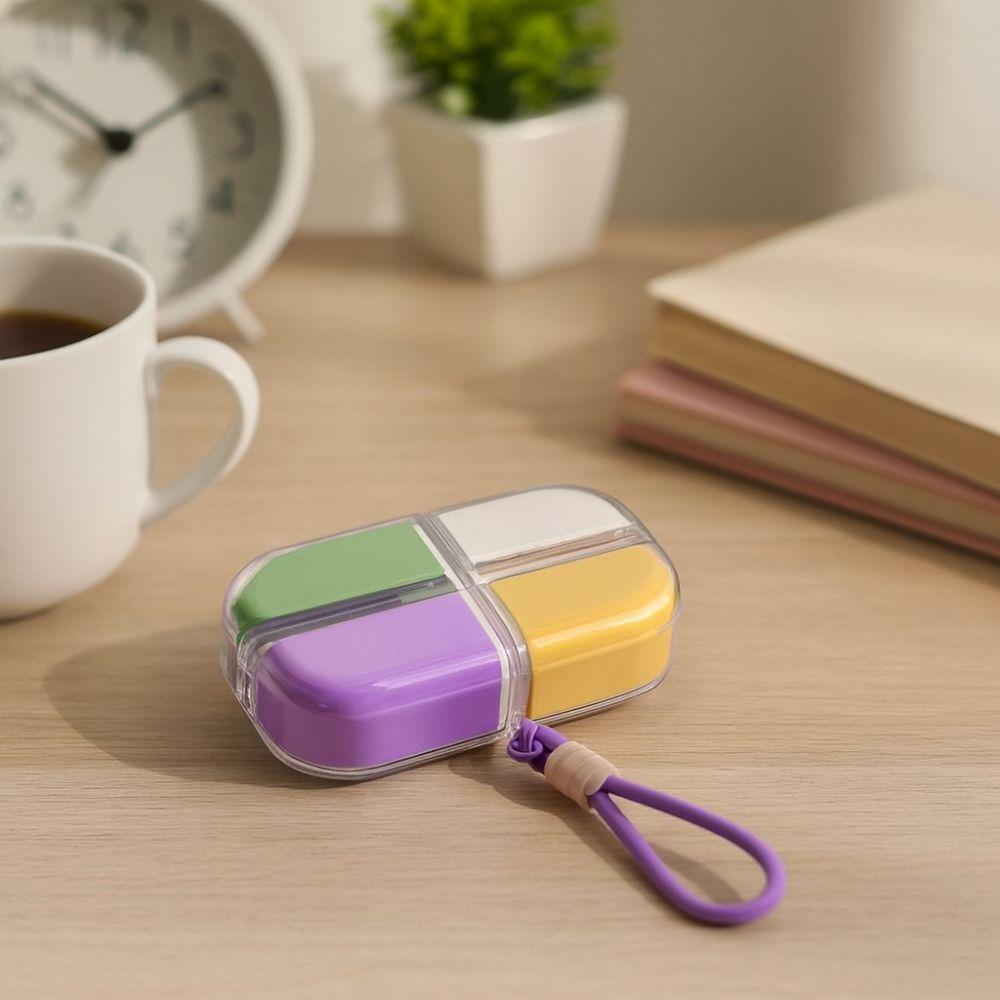 Sealed Storage Weekly Pill Container 4-Grid Pill Storage Box Magnetic Pill Box Travel Use