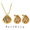 Meier European and American Ocean-inspired Shell Necklace and Earring Set - High-quality, Versatile Jewelry for Everyone