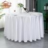 XinPingsen Satin Unifarbene Runde Tischdecke