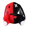 23cm Spooky Gothic Bunny Plush Toy Creepy Rabbit Plushie Stuffed Animal Toys Cute Horror Doll for Birthday Gift Halloween Decor