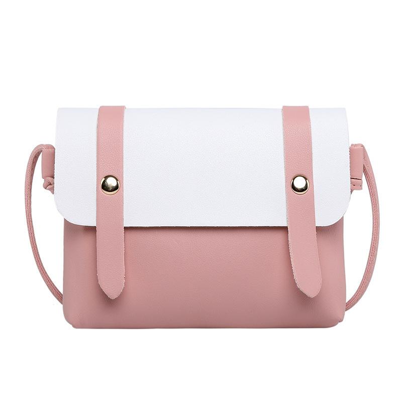 Women's bag contrasting color shoulder parallel bars mobile phone bag summer and autumn new product messenger mobile phone change bag