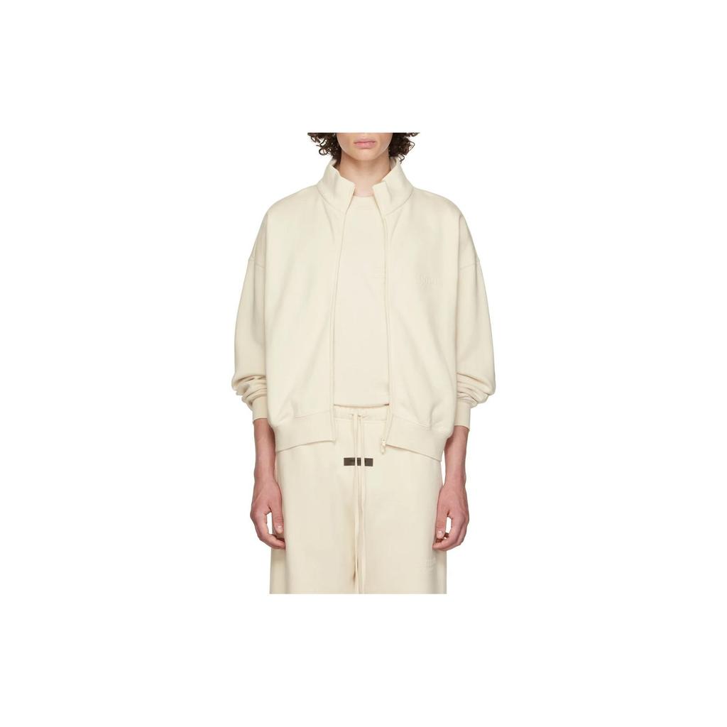 Fear of God Essentials FW22 Full-Zip Fleece-Lined Casual Jacket Unisex Jackets Eggshell FOG-FW21-333
