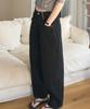 HAINT Wide Volume Baggy Fit Banding Cotton Pants 2Col_Black