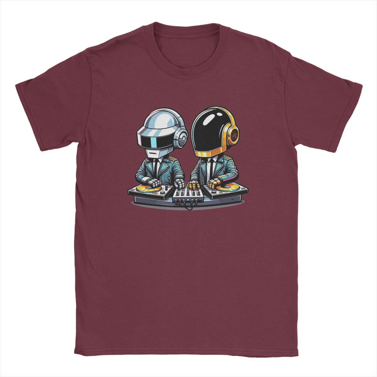 

Men Daft Punk T Shirt Cotton Tops Funny Short Sleeve Round Collar Tees Summer T-Shirts S