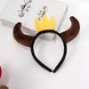 Women Hairbands Festive Cow Horn Birthday Party Photo Booth Props for Girl