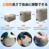 KIYORA Airplane Inflatable Footrest for Comfortable Car Foot Cushion with Three Height Prevents Foot Relieves Economy Class Shinkansen Night Home